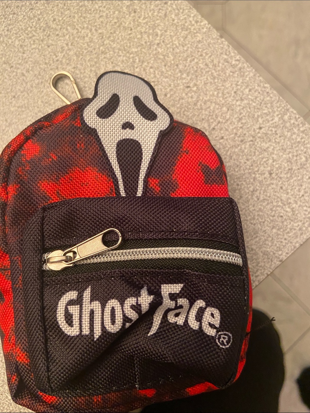 Red & Black Mini Backpack Pouch
